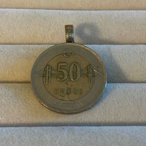 Turkish coin pendant